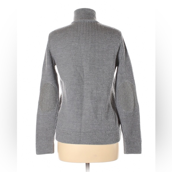 Doncaster wool cardigan zip up jacket grey medium merino wool cashmere - Picture 2 of 6